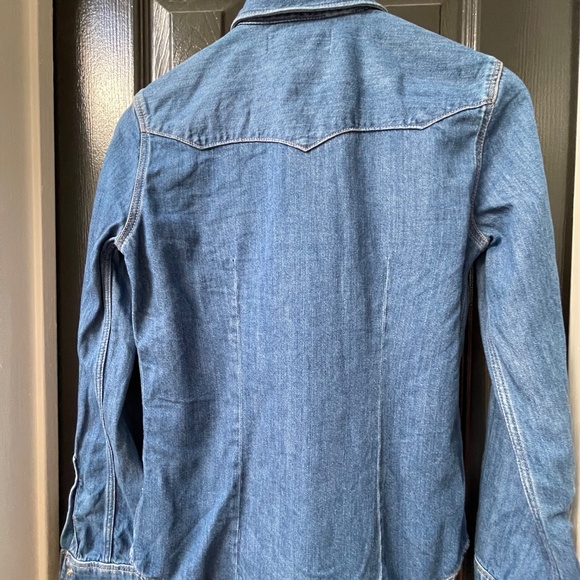 New Denim Forum Aritzia Western Denim Shirt XS - Picture 4 of 6